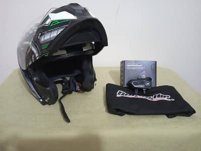 DOT Approved Helmet SP 912 – Grey Mecha + Bluetooth