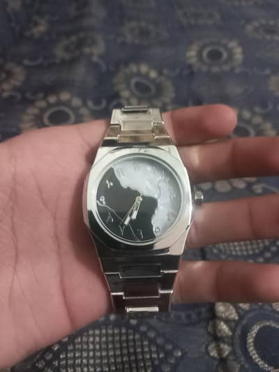 Arabic Calaygraphy silver and black display watch 10/10