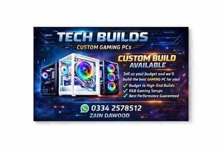 custom gaming PC build available