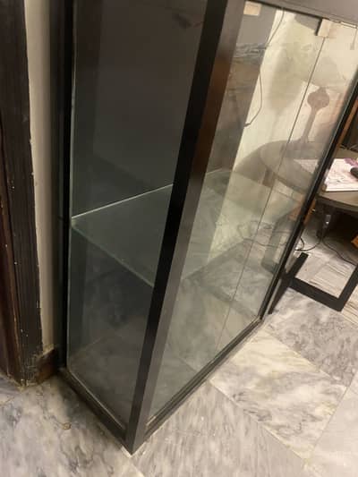 aluminium and glass cabinet