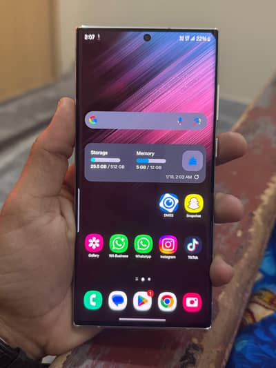 Samsung Galaxy S22 Ultra 12GB 512GB White  Official PTA Approved