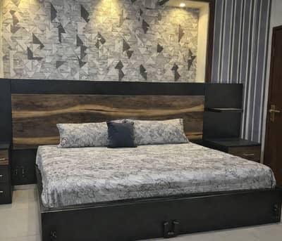 Luxury Wooden Double Bed – Premium Look, Strong & Stylish