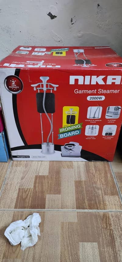 Nikai Garment Steamer 2000W, Aluminum Extended poles
