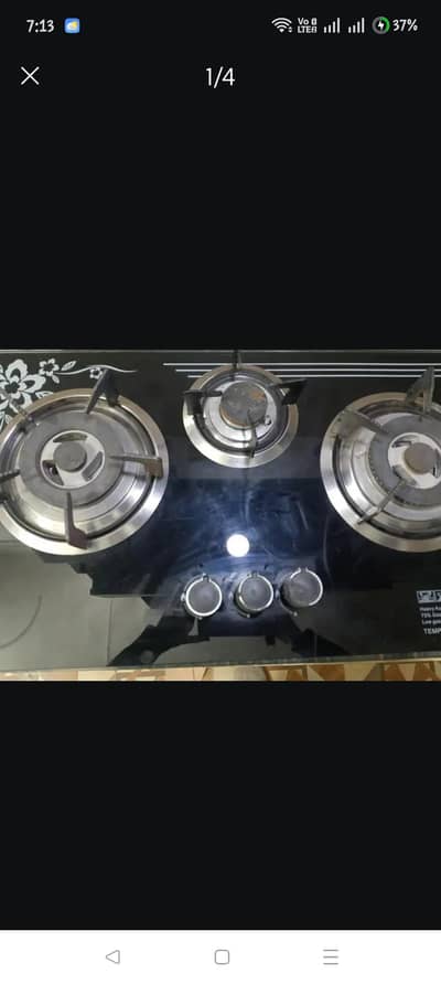 auto ignition glass top stove