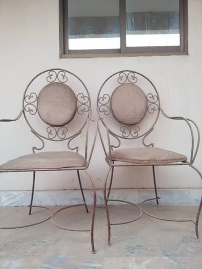 solid iron chairs