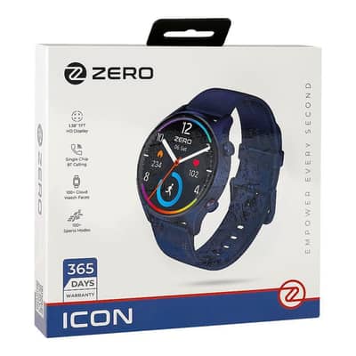 ZERO ICON SMARTWATCH | BRAND NEW | 1 Year Official Warranty | Blue