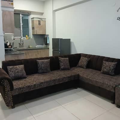 L-shape sofa set for sale.