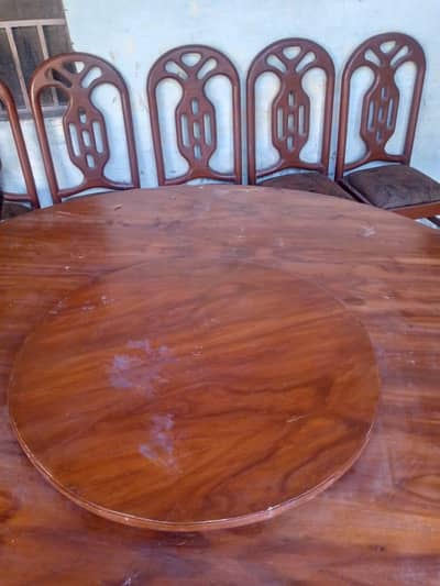 6 chairs and a dining table