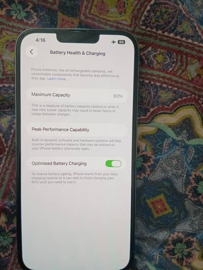 i phone 13promax non pta full box 83 battry  4 maj sim time