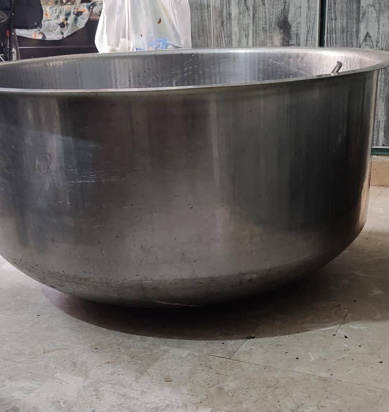 جمبو سٹینلیس سٹیل دیگ + ڈھکن | چنے | ہیوی گیج | لاہور 1