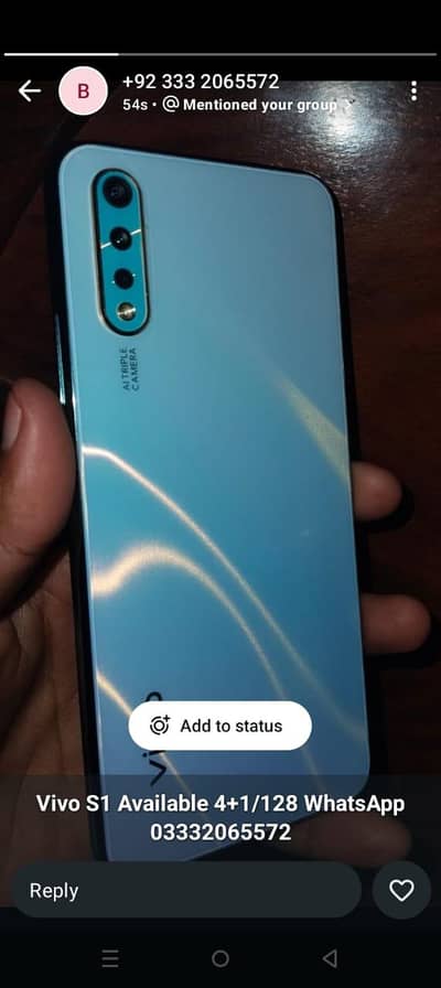 Vivo s1 4+1/128 Available