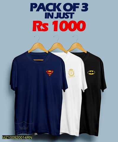 Men's Cotton T-shirt pack of 3