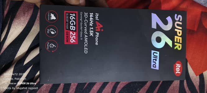 itel super s26 ultra 8+16=24 gb ram 256gb memory