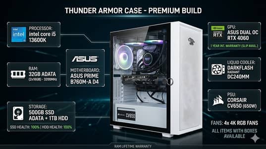 Hɪɢʜ-Eɴᴅ Gᴀᴍɪɴɢ Pᴄ Sᴇᴛᴜᴘ Fᴏʀ Sᴀʟᴇ - I5 13ᴛʜ Gᴇɴ | Rᴛx 4060 | 32ɢʙ Rᴀᴍ