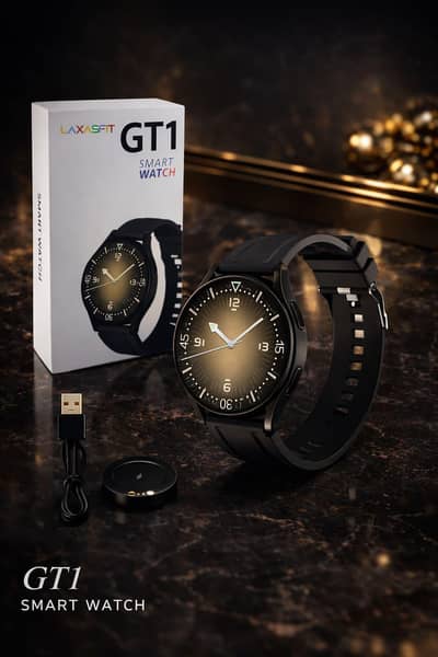 Gt 1 Smart watch ⌚ Round Dial with silicone straps