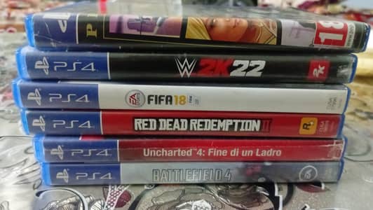 fifa 18,uncharted 4 , and battlefiled 4