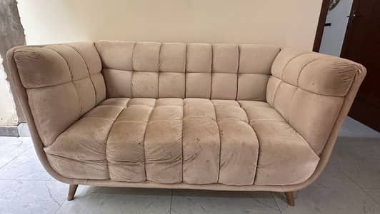 2 seater sofa and table