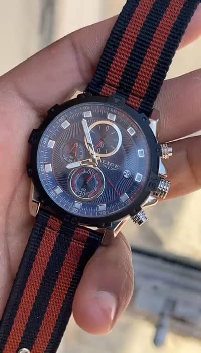 Beautiful *LIGE* Quartz original 100% Chronograph