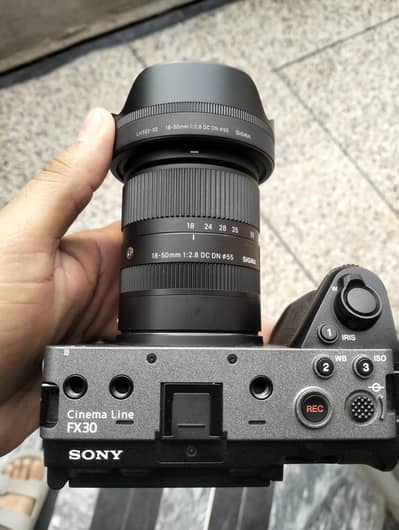 Sony Fx30 with Sigma 18-50 2.8mm