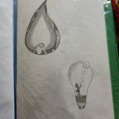 hande made images with pencil