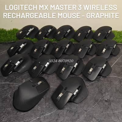 Logitech MX Master 3 Wireless Mouse - USB C Rechargeable - Graphite 3s