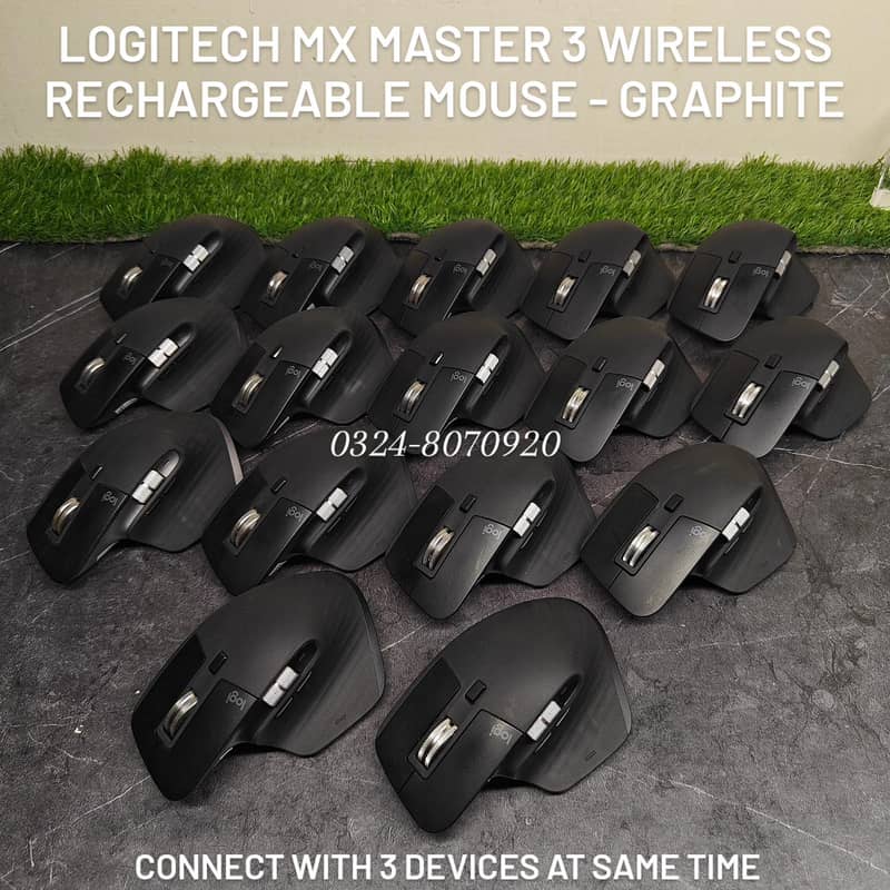 Logitech MX Master 3 Wireless Mouse - USB C Rechargeable - Graphite 3s ...