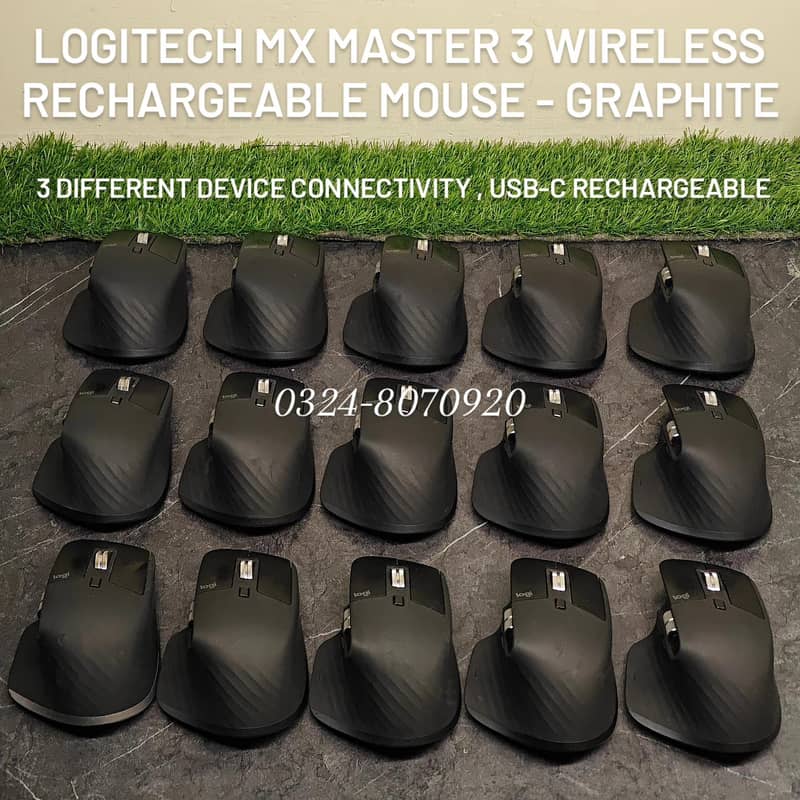 Logitech MX Master 3 Wireless Mouse - USB C Rechargeable - Graphite 3s ...