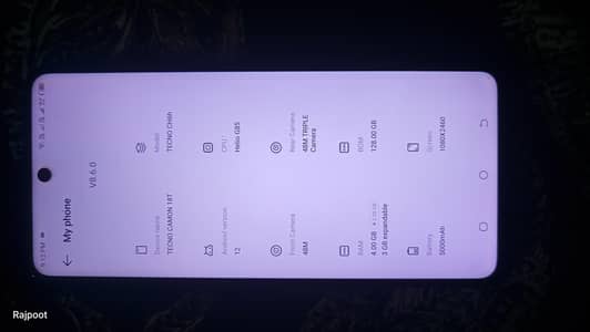 Tecno camon 18t 4+3 128