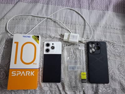 Tecno Spark 10 Pro 8+8gb Ram 256gb Storage with Box & original charger