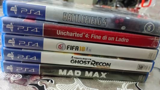 fifa 18,uncharted 4 , and battlefiled 4