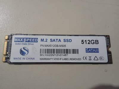 512 GB Max Speed M2 Sata SSD