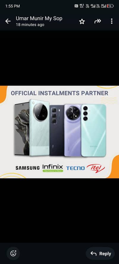 Mobile Available On easy installments infinix Tecno itel