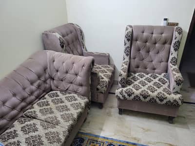 7 Seater Sofa Set with Glass Table