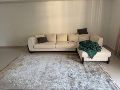 6 Seater L Shaped off white Sofa