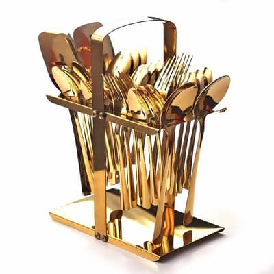 29-Piece Golden Spoon & Cutlery Set