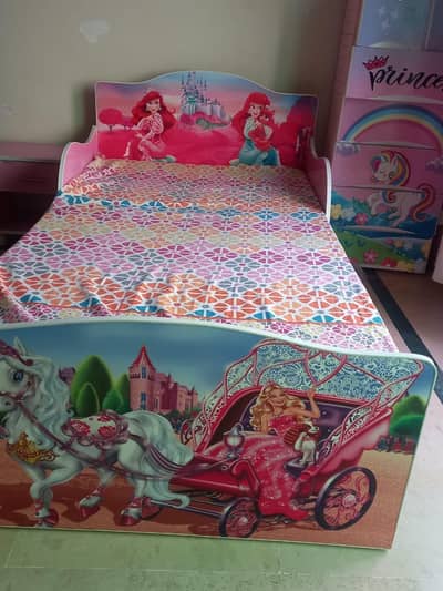 children bed with side table