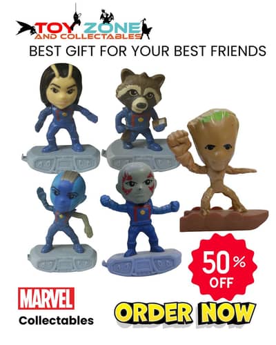 Marvel Mini Action Figures Set – Avengers & Guardians Collectibles