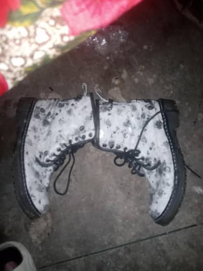 floral combat boots 