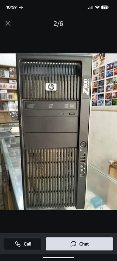HP Z800 Workstation Dual Processors machine