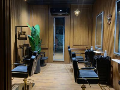 Fully Equipped Men’s Salon for sale in prime Wah Cantt Location