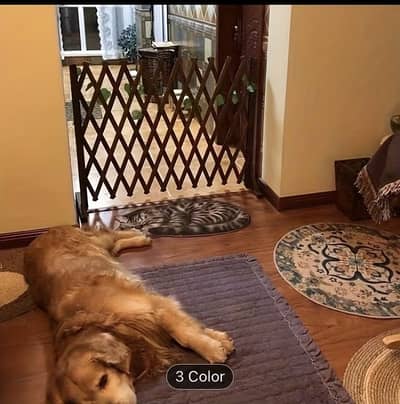 Foldable Wooden Dog Gate - Pet Barrier for Home Entrances