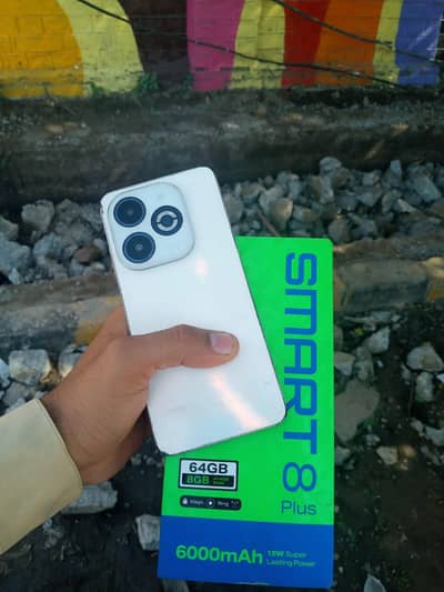 infinix smart 8 plus 4GB 64 GB with complete box