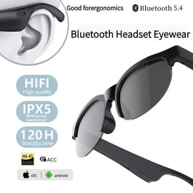 G58 pro smart Bluetooth audio glasses black