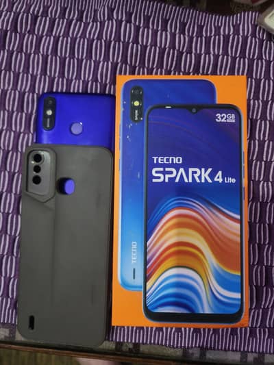 tecno spark 4 lite with box 2/32