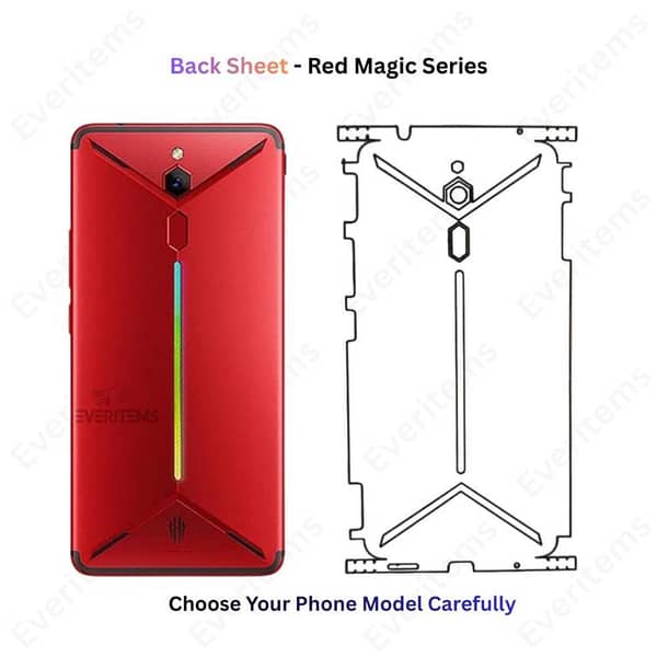 ZTE Nubia Red Magic Back Sheet Hydrogel Film for Redmagic 11 Pro, 10 Pro Plus, 10 Pro, 9 Pro Plus, 9 Pro, 8s Pro, 8 Pro, 8 Pro Plus, 6s Pro, 6 Pro, 5G, 3s, 3, Mars Sports Phone