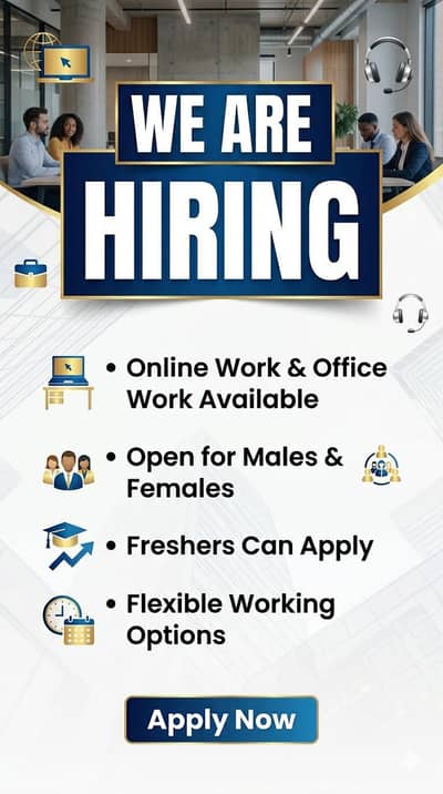 part time full time office or online work