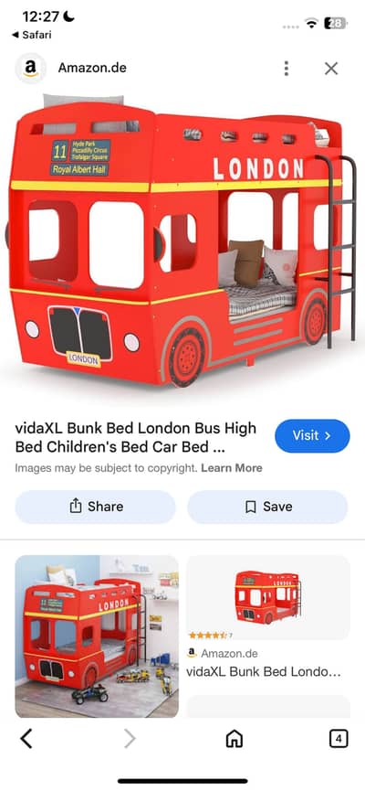 Kids bunk bed double birth