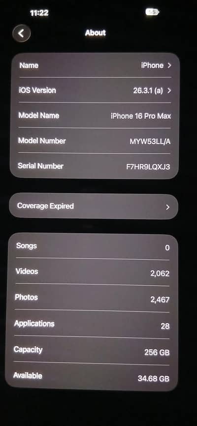 iphone 16 promax jv 99% Health 208 cycle