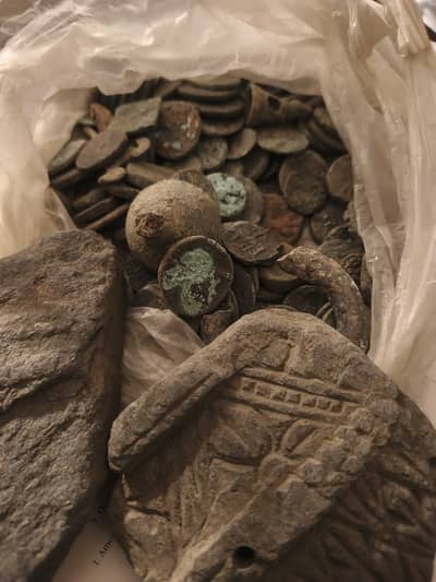 Old Kushan & Roman coins small lot