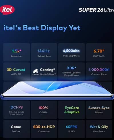 itel super s26 ultra for sell 8+8/256 with 6000 mah battery